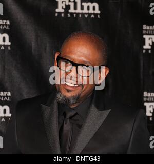 Santa Barbara, Kalifornien USA 5. Januar 2014. Die roten Teppich Ankünfte für Santa Barbara International Film Festival Kirk Douglas Award For Excellence in Film Forest Whitaker auf eine schwarze Krawatte Gala statt im Bacara Resort & Spa vorgestellt. Foto: Forest Whitaker. Bildnachweis: Lisa Werner/Alamy Live-Nachrichten Stockfoto