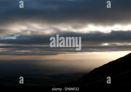 Die chinesischen Berg des Changbai, Paektu oder Baektu Berg ist ein aktiver Vulkan an der Grenze zwischen Nordkorea und China. Stockfoto