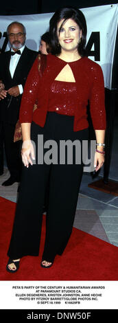 18. September 1999 - PETA PARTY des Jahrhunderts & humanitäre Auszeichnungen. BEI PARAMOUNT STUDIOS CA... MONICA LEWINSKY. LISA ROSE / SEPT.18.1999 K16628LR. (Kredit-Bild: © Globe Photos/ZUMAPRESS.com) Stockfoto