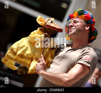 Straße Kinderanimateurin Arrecife Lanzarote Stockfoto