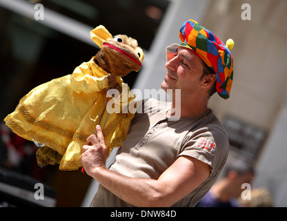 Straße Kinderanimateurin Arrecife Lanzarote Stockfoto