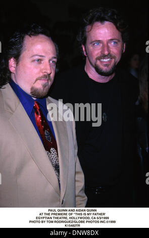 3. Mai 1999 - K15482TR 05/03/99.PAUL QUINN und AIDAN QUINN. BEI DER PREMIERE VON "DIES IST MEIN VATER". EGYPTIAN THEATRE, HOLLYWOOD, CA... TOM RODRIGUEZ / 1999. (Kredit-Bild: © Globe Photos/ZUMAPRESS.com) Stockfoto