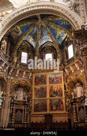 Kunstwerke im Metropolitan Kathedrale-Basilika Mariä Himmelfahrt unserer lieben Frau von Valencia, Spanien Stockfoto