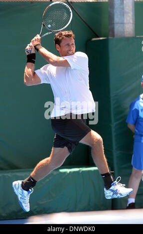 Auckland, Neuseeland. 6. Januar 2014. New Zealand Artem Sitak während seine Qualifikation Singles match an Tag1 der 2014 Heineken Open. ASB Tennis Centre, Auckland. Neuseeland. Bildnachweis: Aktion Plus Sport/Alamy Live-Nachrichten Stockfoto