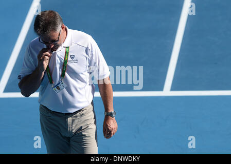 Auckland, Neuseeland. 6. Januar 2014. Executive Security bei der 2014 Heineken Open. ASB Tennis Centre, Auckland. Neuseeland. Bildnachweis: Aktion Plus Sport/Alamy Live-Nachrichten Stockfoto