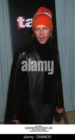 20. Januar 2001 - DAVID SPADE. SPRECHEN SIE MAGAZIN VOR GOLDENEN S-2001 - PARTY. MONDRIAN HOTEL, WEST HOLLYWOOD, CA 20.01.2001. NINA PROMMER.   2001 K20880NP (Kredit-Bild: © Globe Photos/ZUMAPRESS.com) Stockfoto