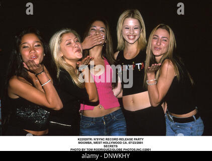 25. Juli 2001 - K22528TR: N ' Sync RECORD RELEASEPARTY. MOOMBA, WEST HOLLYWOOD CA. 07/23/2001.SECRETS. TOM RODRIGUEZ / 2001 (Kredit-Bild: © Globe Photos/ZUMAPRESS.com) Stockfoto