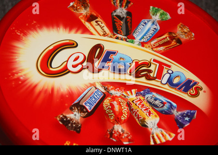 Schokolade Mars feiern Sortiment Wanne Stockfoto