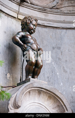 Manneken Pis Statue Brüssel Belgien Stockfoto