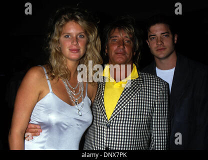 1. Januar 1994 - Hollywood, Kalifornien, USA - genaues Datum Unknown.ROD STEWART, RACHEL HUNTER & BRENDAN FRASER. 01/01/1994(Credit Image: © Lisa Rose/Globe Photos/ZUMAPRESS.com) Stockfoto