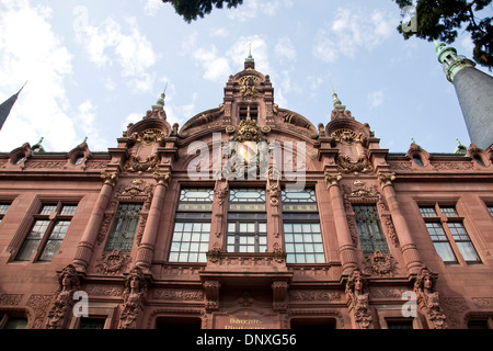 Bibliotheksgebäude der Universität in Heidelberg, Baden-Württemberg, Deutschland Stockfoto