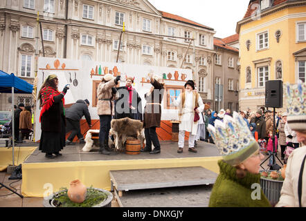 Stattfindende Prozession der Heiligen drei Könige Stockfoto