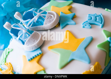 Baby-Dusche-Kuchen: Es ist ein junge! Stockfoto