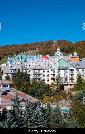 Resort Dorf Mont Tremblant Laurentians Quebec Stockfoto