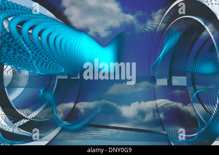 Abstract blue Wave-design Stockfoto