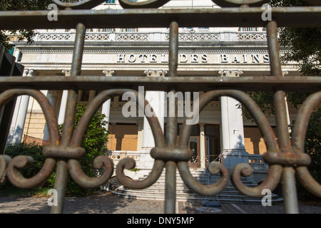 09.04.2013 Front Eingang des Hotel Des Bains. Lido, Venedig, Italien Stockfoto