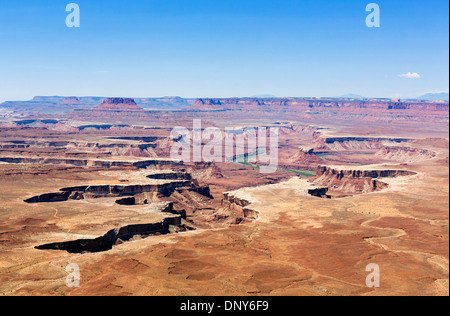 Blick von der Green River blicken, Insel im Himmel, Canyonlands National Park, Utah, USA Stockfoto