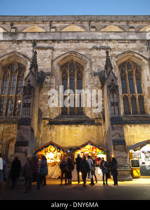 Winchester Kathedrale Weihnachten Markt Hampshire England UK Stockfoto