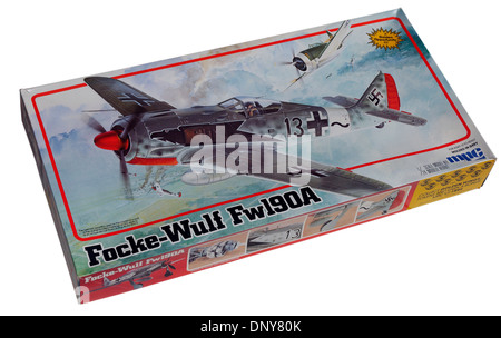 Maßstab 1/24 Focke Wulf FW-190 Kunststoff scale Modell-Bausatz Stockfoto