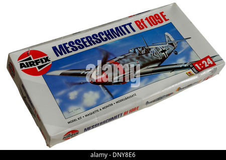 Die klassische 1/24. Skala Airfix Bausatz Messerschmitt Me-109 Kunststoff Maßstab Stockfoto