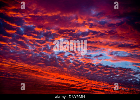 Dawn November Sky, Kent, UK Stockfoto