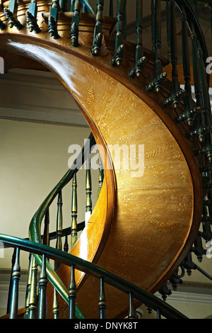 "Wunderbare" Treppen, Loretto-Kapelle (1878), Santa Fe, New Mexico, Vereinigte Staaten Stockfoto