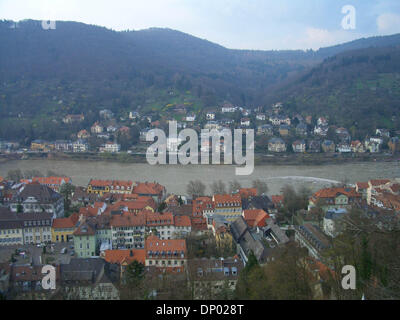 25. Februar 2006; Heidelberg, Deutschland; (Foto-Datei: unbekanntes Datum) Blick vom Heidelberger Schloss mit Blick auf Heidelberg, Deutschland. Obligatorische Credit: Foto von Tina Fultz/ZUMA Press. (©) Copyright 2006 by Tina Fultz Stockfoto