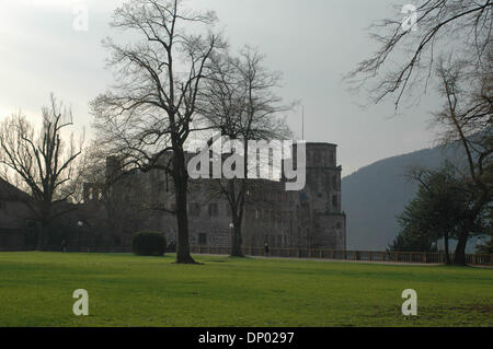 25. Februar 2006; Heidelberg, Deutschland; (Foto-Datei: unbekanntes Datum) Blick auf die Westseite der Tigeranlage Schloss in Heidelberg, Deutschland. Obligatorische Credit: Foto von Tina Fultz/ZUMA Press. (©) Copyright 2006 by Tina Fultz Stockfoto