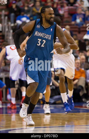 6. Januar 2014: Minnesota Timberwolves Zentrum Ronny Turiaf (32) reagiert während des NBA-Spiels zwischen den Minnesota Timberwolves und die Philadelphia 76ers im Wells Fargo Center in Philadelphia, Pennsylvania. Die Timberwolves gewinnen 126 / 95. (Christopher Szagola/Cal Sport Media) Stockfoto