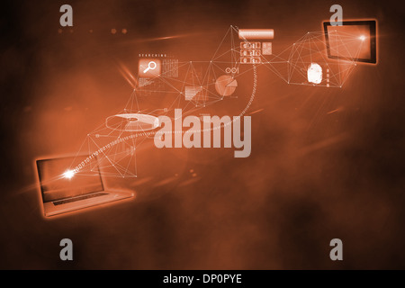 Datei-Transfer-Hintergrund Stockfoto