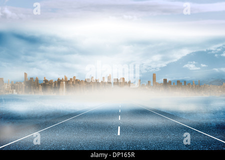 Große Stadt am Horizont Stockfoto