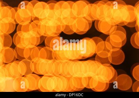 Abstrakte goldene Bokeh des Hintergrunds. Stockfoto