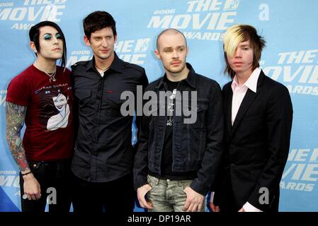 18. Oktober 2006 - Culver City, LOS ANGELES, USA - AFI. POP GROUP.2006 MTV MOVIE AWARDS. SONY STUDIOS, CULVER Culver City, LOS ANGELES, USA.03-Jun-06.LAR71277.CREDIT:-K50303 (Kredit-Bild: © Globe Photos/ZUMAPRESS.com) Stockfoto