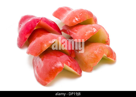 Rose Äpfel isoliert auf weißem Hintergrund Stockfoto
