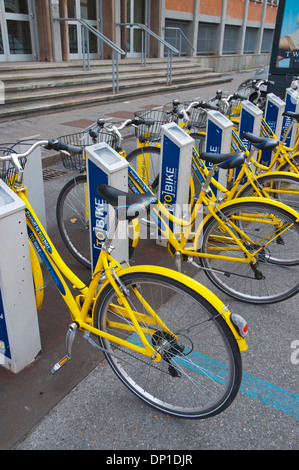 Tobike Turin Fahrrad sharing Schema Fahrrad Punkt zentrale Turin Piemont Italien Europa Stockfoto