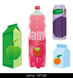 isolierte Obst Saft Empfänger Stockfoto