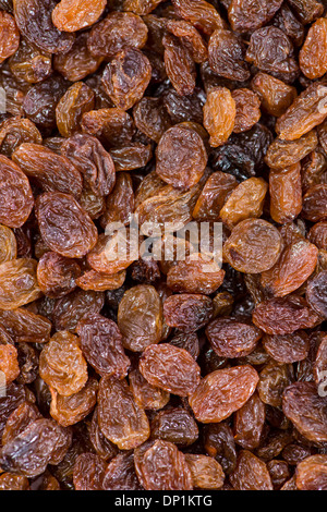 Rosinen-Hintergrundbild (Makroaufnahme) Stockfoto