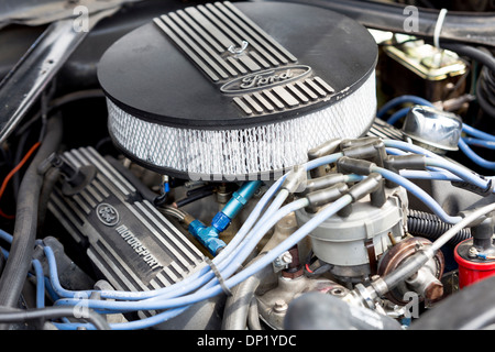 Motorblock, Ford Mustang 302 GT, 1968 Stockfoto