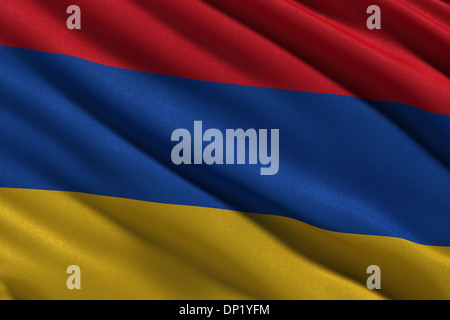 Armenien im Wind wehende Flagge Stockfoto