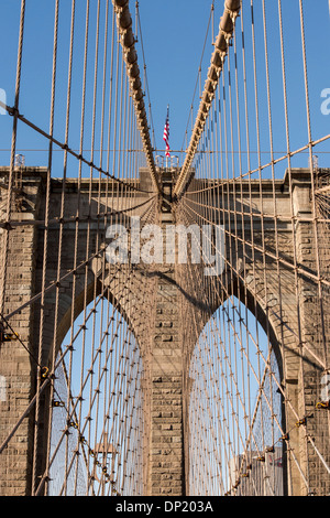 Brooklyn Bridge, Manhattan, New York City, New York, USA Stockfoto