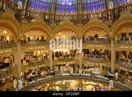 Galeries Lafayette, Paris, Ile de France, Frankreich Stockfoto