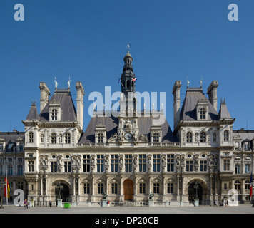 Hotel de Ville, Rathaus von Paris, Paris, Île-de-France, Frankreich Stockfoto