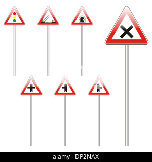 isolierten europäischen Verkehrszeichen Stockfoto