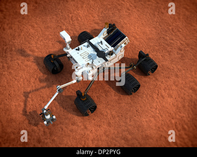 Neugier-Mars-Rover, artwork Stockfoto