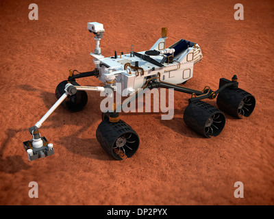 Neugier-Mars-Rover, artwork Stockfoto