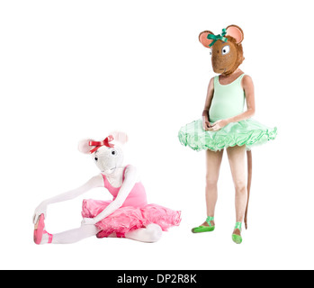 Angelina Ballerina und Freund im Studio fotografiert. Stockfoto