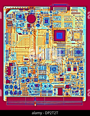Computer-Platine, x-ray Stockfoto