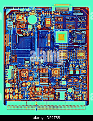 Computer-Platine, x-ray Stockfoto