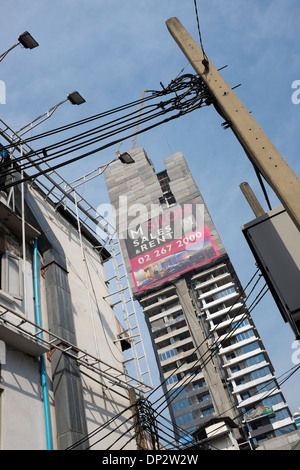 M Silom Apartment Block Bau Website Bangkok Stockfoto