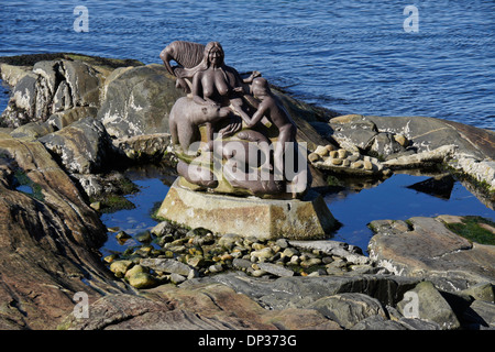 Mutter der Meer (Sassuma Arnaa) Skulptur in Nuuk (Godthab), Grönland Stockfoto